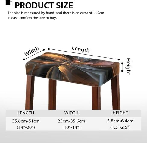 3D Flower Print Vanity Seat Cover Set of 2 Rectangle Stool Covers with Elastic Bottom Removable Soft Saddle Seat Cover Furniture Chair Seat Cover in Saudi Arabia