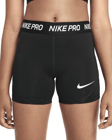 شورت Nike Girls Pro 3 بوصات أسود/أبيض (as1، alpha، x_s، عادي، أسود) in Kuwait
