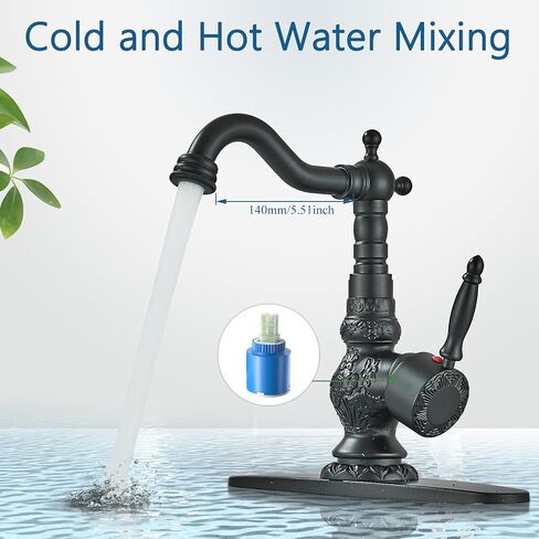 Senlesen Antique Brass Swivel Spout Bathroom Faucet Vanity Sink Mixer Tap and Pop Up Drain with Overflow in Saudi Arabia