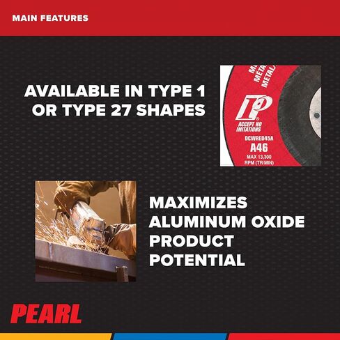 عجلة قطع رفيعة رفيعة من Redline مقاس 4-1/2 × .045 × 7/8 A46 T-27، عبوة من 25 قطعة in Kuwait