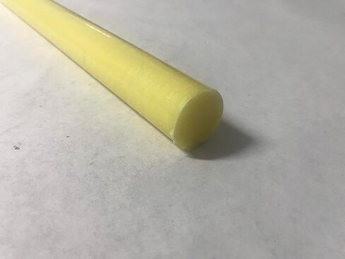 Cast Nylon 6 Plastic Rod 1 3/4" OD x 10" Length - Yellow Color in Saudi Arabia