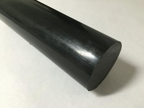 Acetal Copolymer Plastic Round Rod 3" Diameter, 12" Length - Black Color in Saudi Arabia