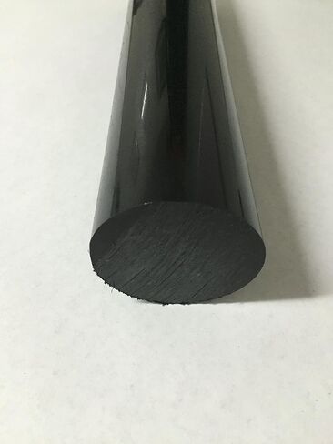 Acetal Copolymer Plastic Round Rod 3" Diameter, 12" Length - Black Color in Saudi Arabia