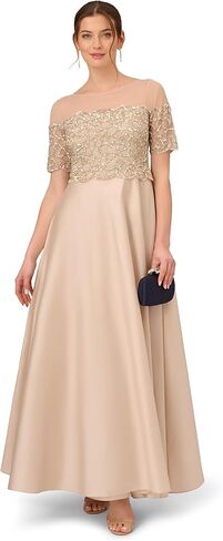Adrianna Papell Women's Beaded Taffeta Gown in Saudi Arabia