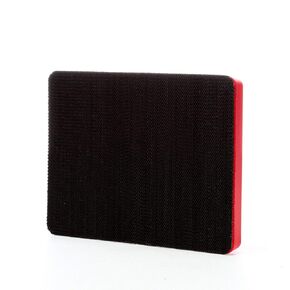 3M Hookit Pad 20433, 3 in x 4 in x 1/2 in Red Foam 3" x 4"