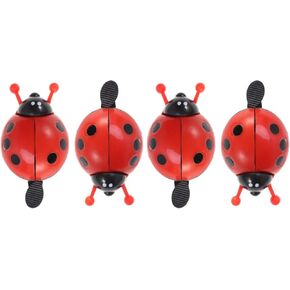 4 pcs Sound Loud Bell Beetle Ring Lovely Scooter Horn for Cycling Accessories Girls Adults Bike Red Bells Kids Mountain Ladybug Cycle Cute Alarm Aluminum Accessory Handlebar