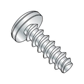 Small Parts 0207LPP Steel Thread Rolling Screw for Plastic, Zinc Plated, Pan Head, Phillips Drive, #2-28 Thread Size, 7/16" Length (Pack of 100)