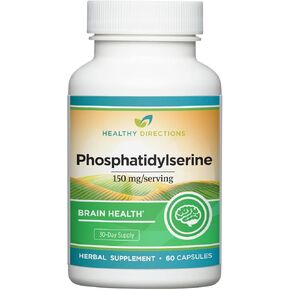 Healthy Directions Phosphatidylserine Supplement—150 mg/Serving, 60 Vegan Capsules for Cognitive Health, Brain Function, and Healthy Memory (30-Day Supply)