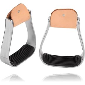 Western Stirrups, Non Slip Aluminum English Saddle Stirrups Aluminum Pads Overshoe Relief Ankle Stress Fatigue, Western Saddle Stirrups for Equestrian Saddles Accessories
