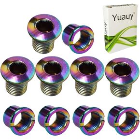 5 pcs Double Chainring Bolts Screws Colorful Disc Crankset Nuts Chainwheel Fit for Road Bike Mountain Bike MTB