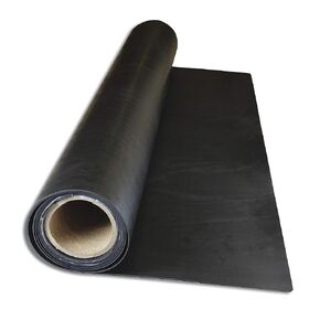 Rubber Roll, Buna-N, Rubber Width 24 in, Rubber Length 15 ft, Rubber Thickness 1/8 in, 50A, Plain Backing