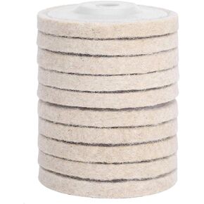 Professional Buffing Polishing Wheels 10pcs Angle Grinder Polishing Discs Wool Buffing Grinding Wheel Pads Kits for Metal Jewelry Drill Lambs Wool Hook and (Coarse Wool) in Kuwait