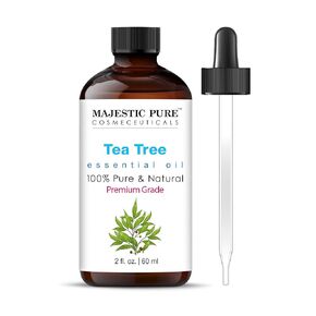 MAJESTIC PURE Tea Tree Essential Oil | 100% Pure and Natural Tea Tree Oil | Premium Grade Essential Oils for Hair Care, Home Diffusers, Skin, Aromatherapy, Massage and Humidifiers | 2 Fl Oz