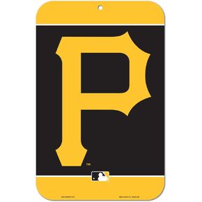 WinCraft MLB Pittsburgh Pirates Logo Sign, 11 x 17-inches, Yellow