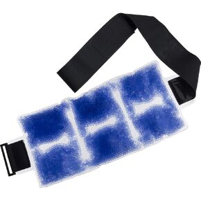 Color Changing Hot Cold Pack for Back, Reusable Back Wrap with Strap & Gel Beads, Ice Bag for Lower Back Pain Relief, Non Toxic Flexible Hot & Cold Compress for Swelling, Sports Injuries