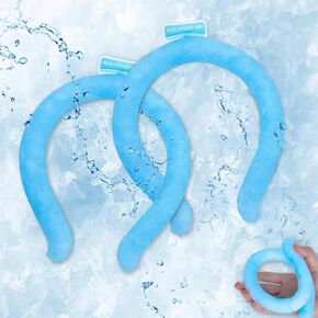 Portable Ice Ring, Neck Cooling Tube, Wearable Cooling Neck Cooler, Reusable Cooling Artifact Suitable for Hot Weather, Indoor and Outdoor Workers, Summer Parades and Celebrations, 2pcs (Medium Size)