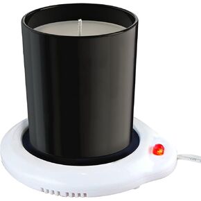 Eutuxia Candle Warmer for Home & Office. Great for Warming Up Cups, Coffee Mugs, Wax, and Beverages on Desks, Tables & Countertops. Electric Heated Plate Warms Quickly. Enjoy Hot Drinks on Cold Days.