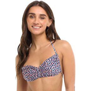 EIDON Women's Standard Azalia Bandeau Style Bikini Top Swimsuit