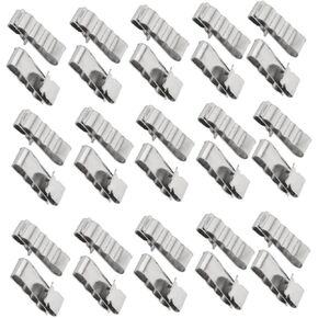 30pcs Metal Trailer Cable Clamp Led Rope Tow Truck Trailer Frame Cable Clamps Aluminum Rectangular Tubing Trailer Frame Wire Clamps Wire Clips Stainless Steel 4s Wiring Harness