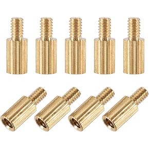 uxcell M2x5mm+3mm Male-Female Brass Cylinder Knurled PCB Motherboard Spacer Standoff for FPV Drone Quadcopter, Computer & Circuit Board 55pcs