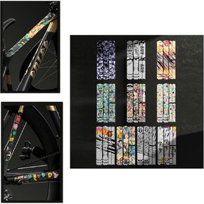 ENLEE Newly Launched Second Generation 3D Total Bicycle Poster Frame Scratch-Resistant MTB Road Bike HD Protective Film Removable Sticker Anti-Skid Guard Frame Cover