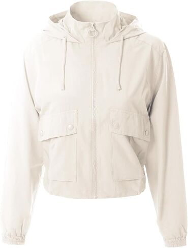 MixMatchy Women's Lightweight Y2K Cropped Jackets Yoga Quick Dry Windbreaker Zipper Jackets Workout Running Hoodie Jackets in Saudi Arabia