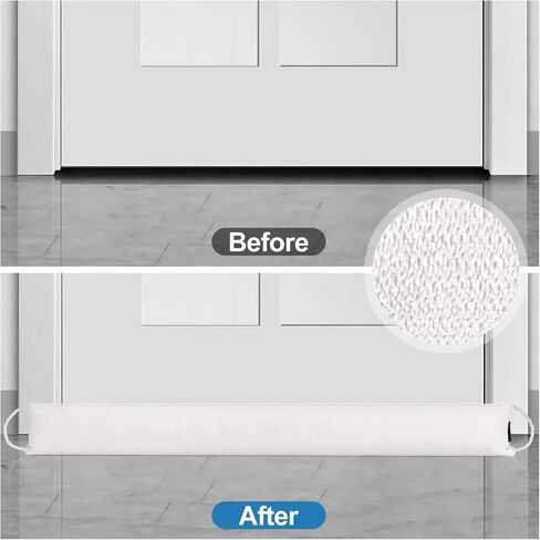 Under Door Draft Stopper 36inch, Under Door Noise Blocker Door Snake Draft Stopper Weighted Saving Energy Under Door (Beige, 36in x 3in, 2LBS) in Saudi Arabia