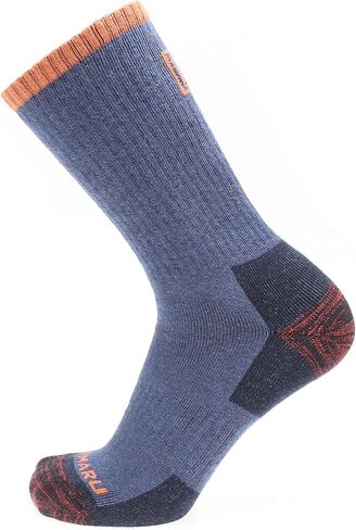 MIRMARU Men’s 5 Pairs Hiking Outdoor Trail Running Trekking Moisture Control Terry Full-Cushioned Crew Socks in Saudi Arabia