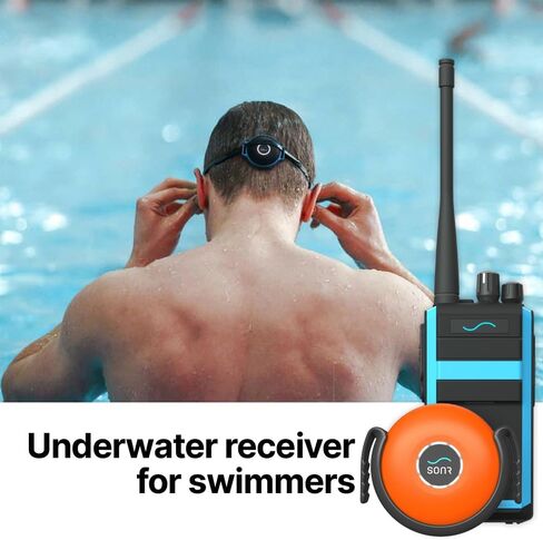 SONR Swim Coach Communicator, Waterproof, Underwater Communicator, Swimming, Swim, Coach Gifts, Bone Conduction, Real-time Coaching, Headphones, Metronome (Blue) in Saudi Arabia