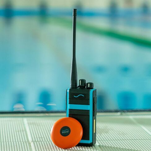 SONR Swim Coach Communicator, Waterproof, Underwater Communicator, Swimming, Swim, Coach Gifts, Bone Conduction, Real-time Coaching, Headphones, Metronome (Blue) in Saudi Arabia