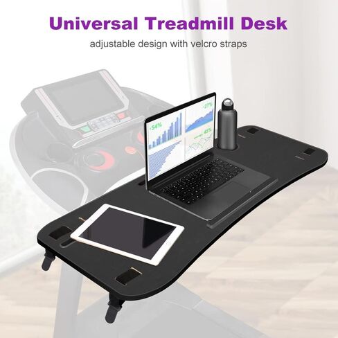 ملحق مكتب جهاز المشي KELIXU، مكتب حامل كمبيوتر محمول عالمي للمشي مقاس 39 بوصة طول × 15 بوصة عرض، محطة عمل منصة مريحة لجهاز المشي مع حامل أكواب، حامل كمبيوتر محمول/كمبيوتر لوحي، أسود in Kuwait