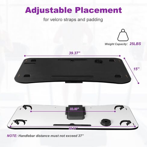 ملحق مكتب جهاز المشي KELIXU، مكتب حامل كمبيوتر محمول عالمي للمشي مقاس 39 بوصة طول × 15 بوصة عرض، محطة عمل منصة مريحة لجهاز المشي مع حامل أكواب، حامل كمبيوتر محمول/كمبيوتر لوحي، أسود in Kuwait