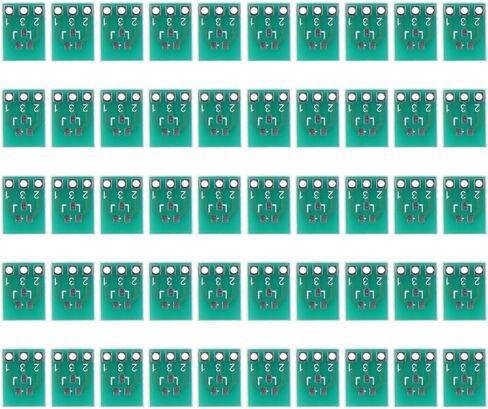 50Pcs SMD SOT23-3 to DIP SIP3 Adapter, Socket Integrated Circuits, Mini Converter Plate, Double-Side PCB Board for Electronic Project, Green in Saudi Arabia