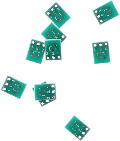 50Pcs SMD SOT23-3 to DIP SIP3 Adapter, Socket Integrated Circuits, Mini Converter Plate, Double-Side PCB Board for Electronic Project, Green in Saudi Arabia