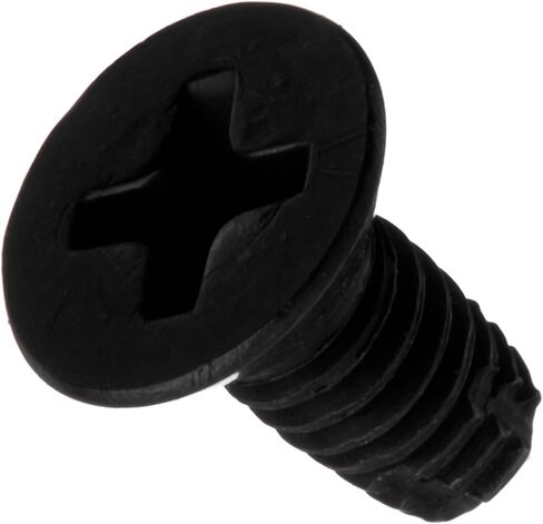 Small Parts 0806FPFB Steel Thread Cutting Screw, Black Oxide Finish, 82 Degree Flat Head, Phillips Drive, Type F, #8-32 Thread Size, 3/8" Length (Pack of 100) in Saudi Arabia