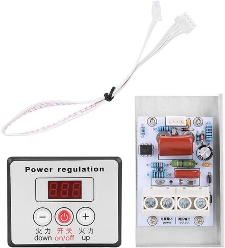 YWBL-WH SCR Digital Voltage Regulator 10000W Adjustable Electric Motor Speed Control Dimmer Thermostat Module AC 220V, Regulator in Saudi Arabia