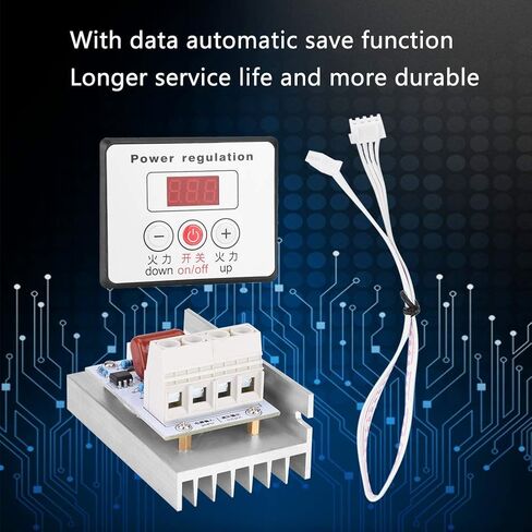 YWBL-WH SCR Digital Voltage Regulator 10000W Adjustable Electric Motor Speed Control Dimmer Thermostat Module AC 220V, Regulator in Saudi Arabia