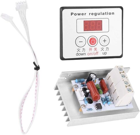 YWBL-WH SCR Digital Voltage Regulator 10000W Adjustable Electric Motor Speed Control Dimmer Thermostat Module AC 220V, Regulator in Saudi Arabia