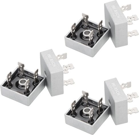 2 قطعة الصمام الثنائي لمقوم الجسر، KBPC1510، AC إلى DC، 1000V 15A، مقوم الجسر أحادي الطور ذو الموجة الكاملة in Saudi Arabia