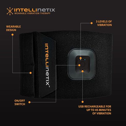 Brownmed - لفافة علاج الظهر Intellinetix - لفافة ضغط مع مدلك للظهر يمكن ارتداؤه - دعم الظهر للرجال والنساء - دعم أسفل الظهر للمرونة والدورة الدموية وألم العضلات in Kuwait