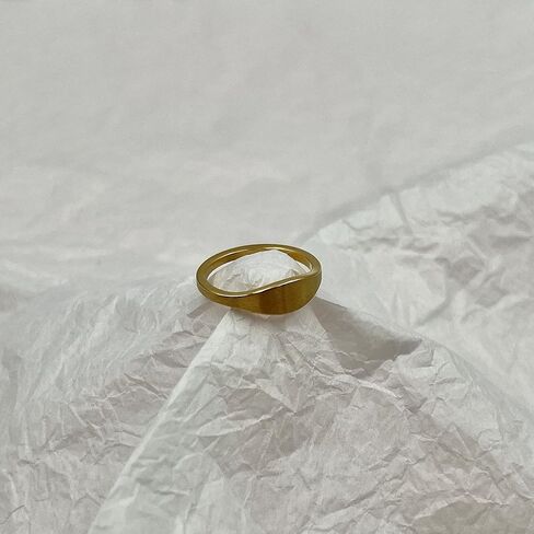 Gryrigns 18k مطلية بالذهب خاتم رفيع قابل للتكديس عادي بيان الفرقة بسيطة كلاسيكية الحد الأدنى خواتم الخنصر للنساء الرجال، حجم 5 إلى 8 in Kuwait