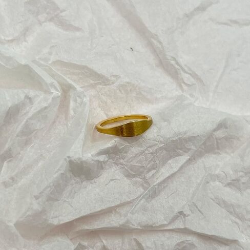 Gryrigns 18k مطلية بالذهب خاتم رفيع قابل للتكديس عادي بيان الفرقة بسيطة كلاسيكية الحد الأدنى خواتم الخنصر للنساء الرجال، حجم 5 إلى 8 in Kuwait