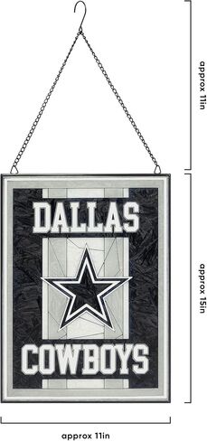 FOCO NFL unisex-adult NFL Team Stripe Stain Glass Sign in Saudi Arabia