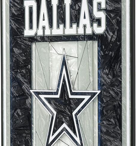FOCO NFL unisex-adult NFL Team Stripe Stain Glass Sign in Saudi Arabia