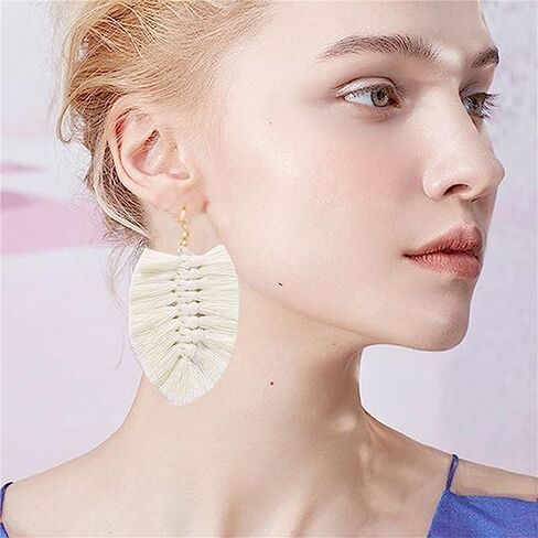 ONLYJUMP Long Layered Dangle Earrings Colorful Elegant Tiered Tassel Druzy Dangle Drop Earrings Handmade Bohemia Tassel Earrings for Women Girls Teen Boho Fashion jewelry Valentine Birthday Party Gift in Saudi Arabia