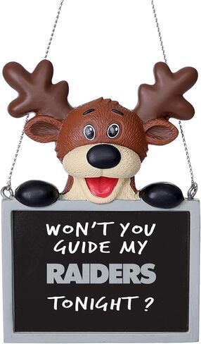 FOCO NFL Reindeer with Sign Hanging Christmas Tree Holiday Ornament in Saudi Arabia