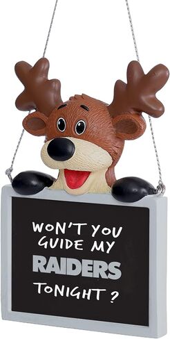 FOCO NFL Reindeer with Sign Hanging Christmas Tree Holiday Ornament in Saudi Arabia
