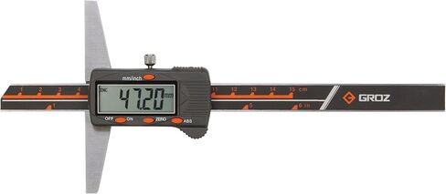 مقياس العمق الرقمي Groz 16091، بدون خطاف، 0-8 بوصة/0-200 مم؟ 0.0005 بوصة/0.01 مم، عرض القاعدة 4 بوصة، أربعة أزرار in Saudi Arabia