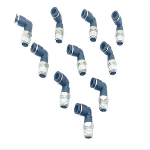 1/4 "أنبوب O.D. X 1/4" NPT الخيوط الهواء ذكر الكوع دفع في تركيب خط الهواء الخيوط 10 قطعة PL1/4-N2 in Saudi Arabia