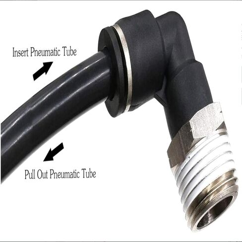 1/4 "أنبوب O.D. X 1/4" NPT الخيوط الهواء ذكر الكوع دفع في تركيب خط الهواء الخيوط 10 قطعة PL1/4-N2 in Saudi Arabia